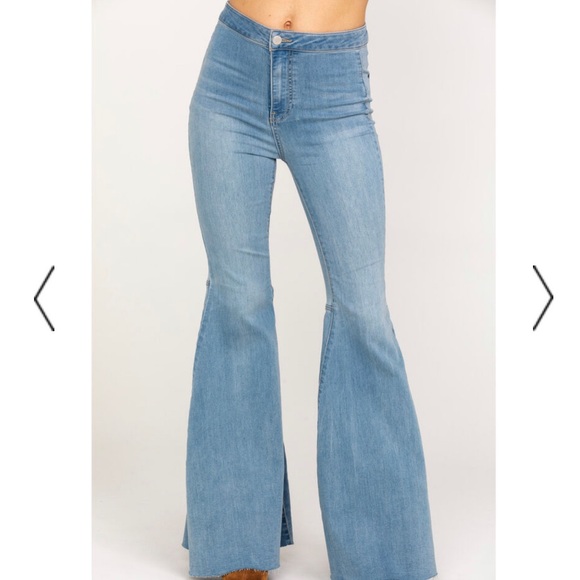 Free People Women's Just Float On light wash Flare Jeans size 27 - Picture 2 of 6